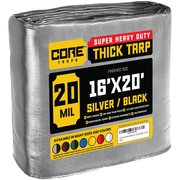 CORE TARPS 20 Mil, Polyethylene, Silver CT-701-16X20